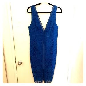 Bardot Blue Lace Dress
